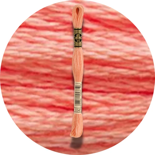 DMC Mouliné Spécial 25 Broderigarn, Ensfarvet, Røde/Gule/Orange nuancer